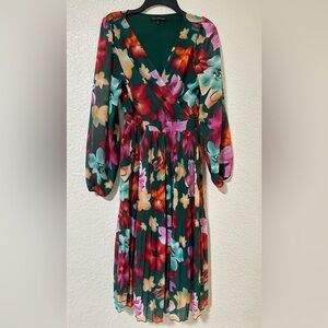 Elegant Floral Long Sleeve Dress